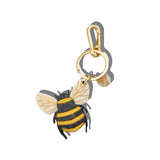 Hand-painted Honey Bee Bag Charm + Keychain | Eco-Friendly