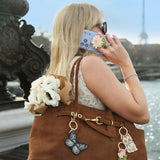 Hand-painted Vintage Tulips Bag Charm + Keychain