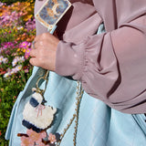 Hand-painted Sheep Bag Charm + Keychain | Eco-Friendly