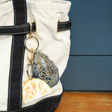 Hand-painted Oyster Bag Charm + Keychain | Eco-Friendly