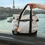 Hand-painted Oyster Bag Charm + Keychain | Eco-Friendly