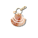 Hand-painted Seashell Bag Charm + Keychain | Eco-Friendly