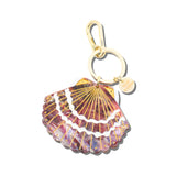 Hand-painted Seashell Bag Charm + Keychain | Eco-Friendly