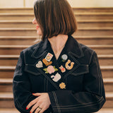 Hand-painted Hydrangea Brooch Pin