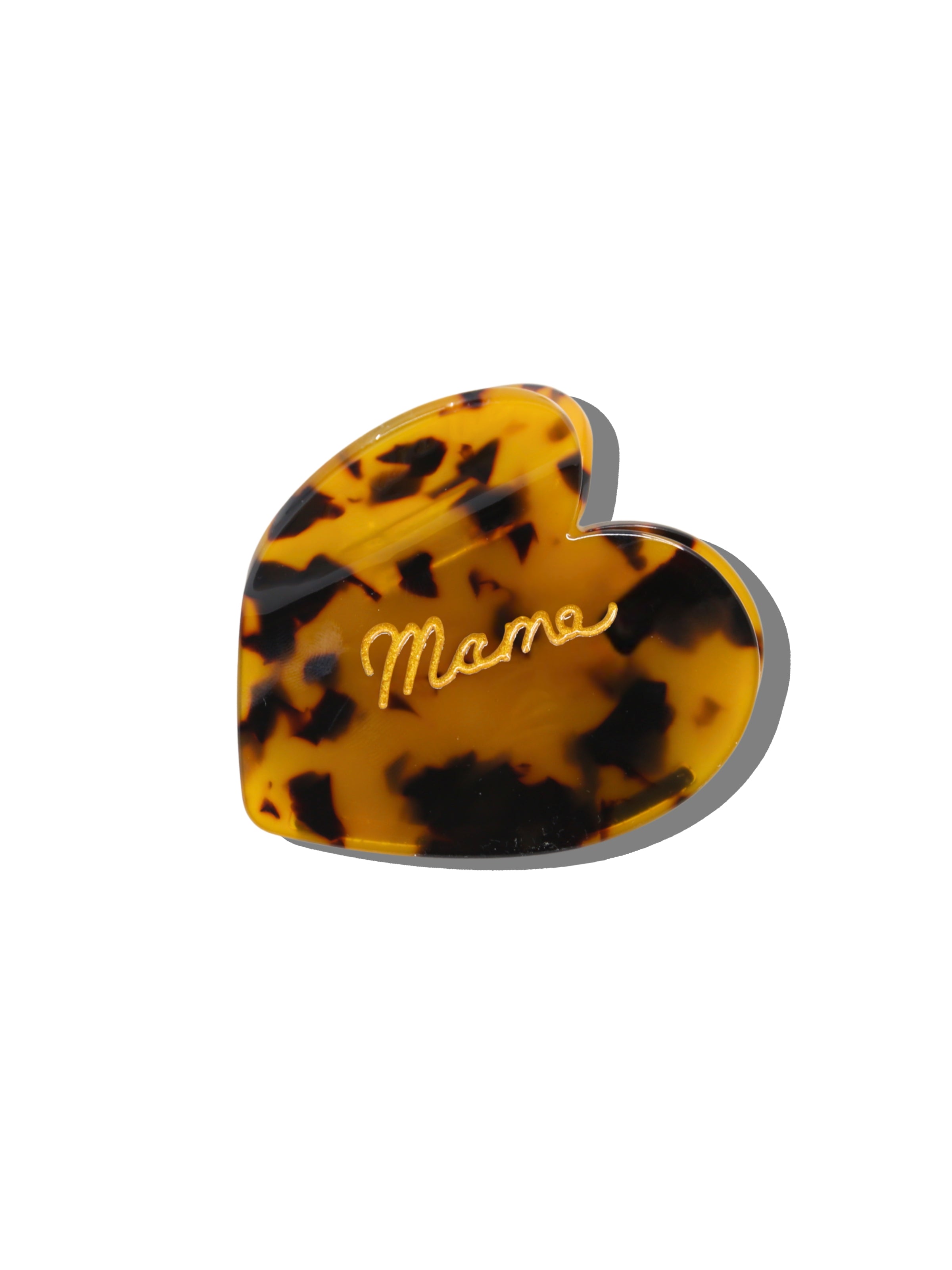 Hand-Painted Mama Heart Acetate Claw Hair Clip | Eco-Friendly