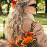 Hand-painted Maple Branch Claw Hair Clip | Eco-Friendly