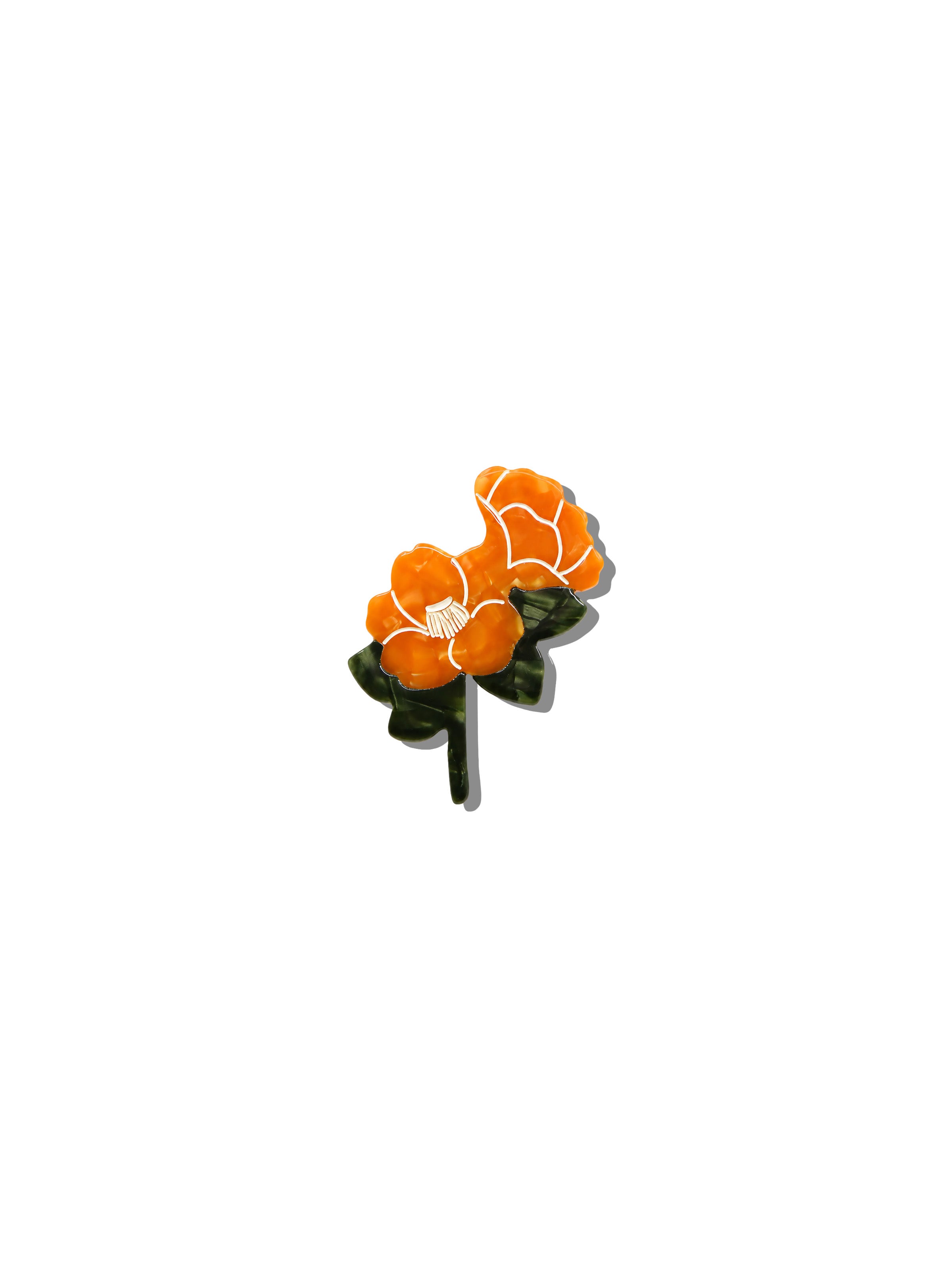 Hand-painted Vintage Poppy Brooch Pin