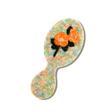 Hand-painted Orange Vintage Poppy Brush | Eco-Friendly