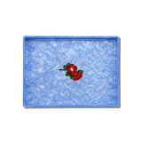 Hand-painted Red Poppy Inlay Heirloom Tray