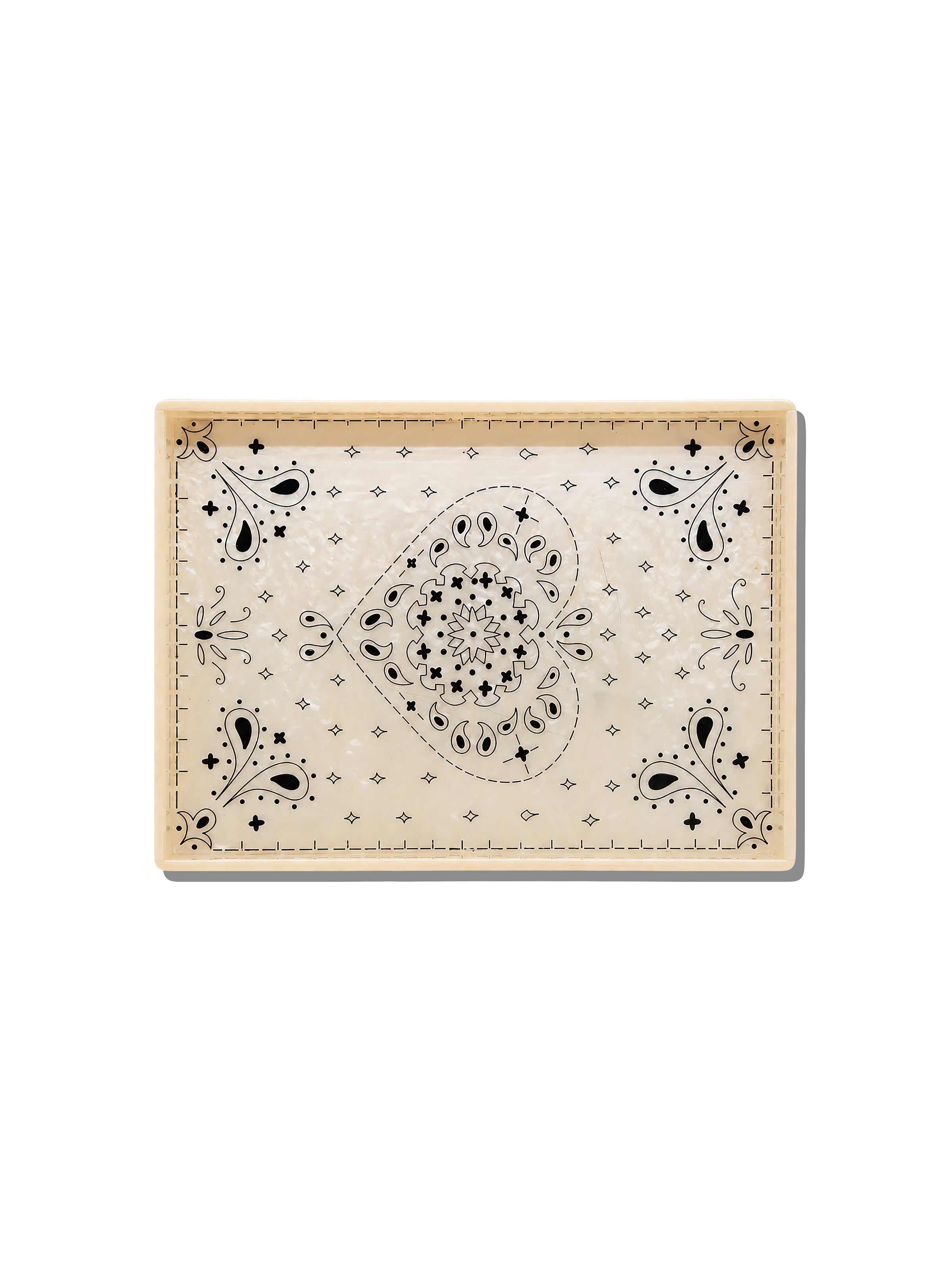 Hand-painted Paisley Inlay Heirloom Tray