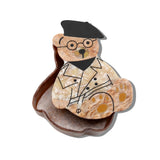 Hand-painted Trench Teddy Heirloom Box