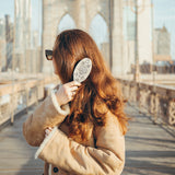 Hand-painted Cream Paisley Brush | Eco-Friendly