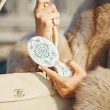 Hand-painted Cream Paisley Brush | Eco-Friendly