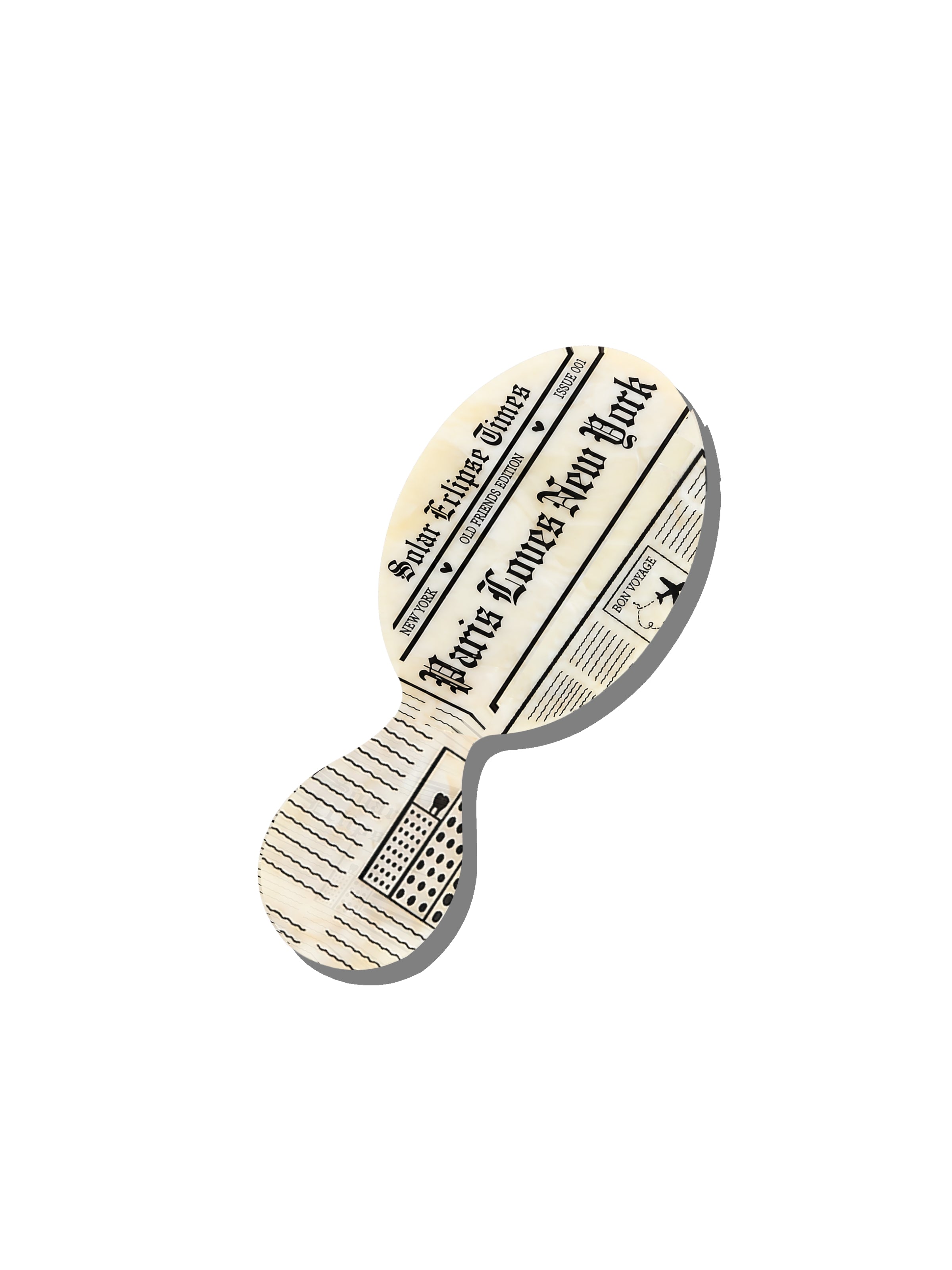 Hand-painted Newspaper Brush | Eco-Friendly