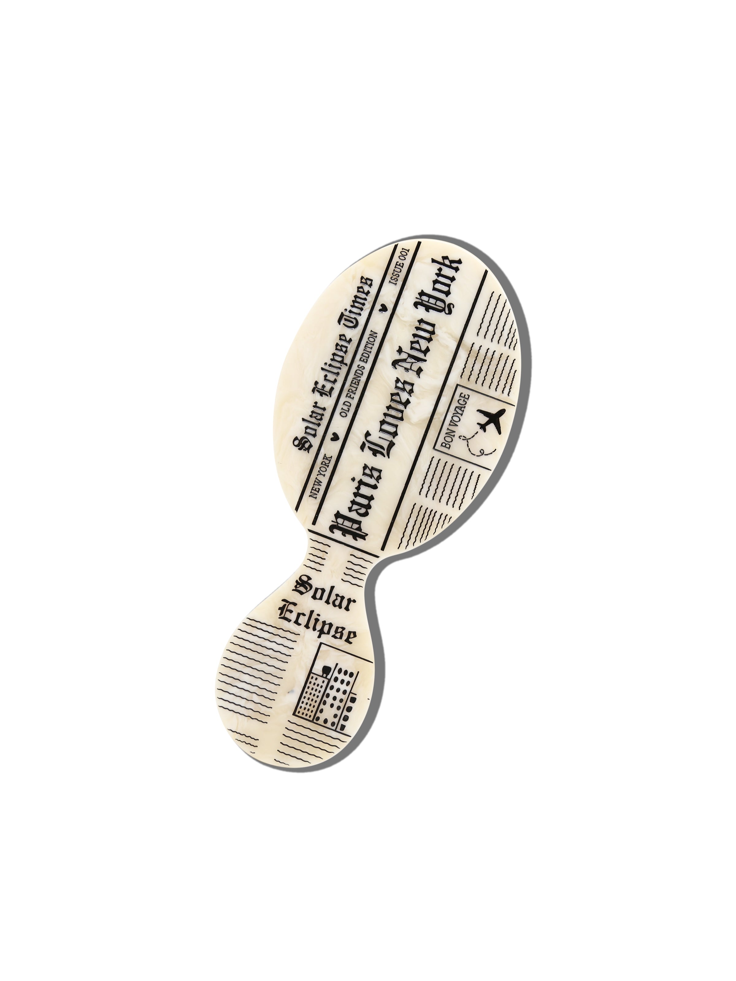 Hand-painted Newspaper Brush | Eco-Friendly