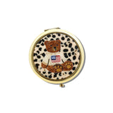 Hand-painted Americana Teddy Handbag Hero Pill Compact