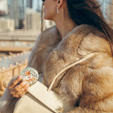 Hand-painted Americana Teddy Handbag Hero Pill Compact