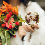 Hand-painted Cowhide Handbag Hero Pill Compact