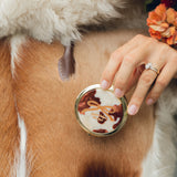 Hand-painted Cowhide Handbag Hero Pill Compact