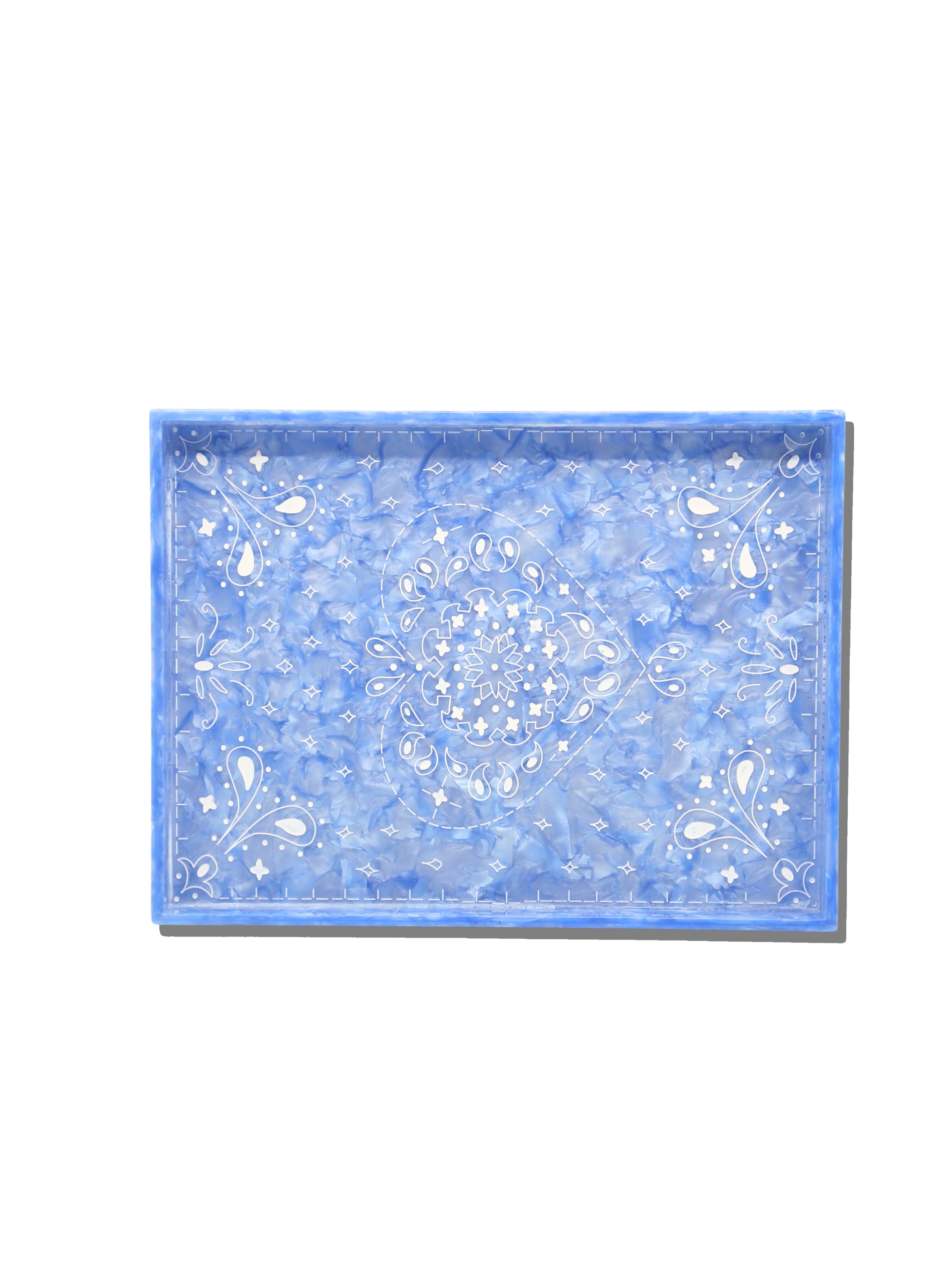 Hand-painted Paisley Inlay Heirloom Tray