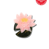 Hand-painted Japanese Lily Claw Hair Clip | Eco-Friendly