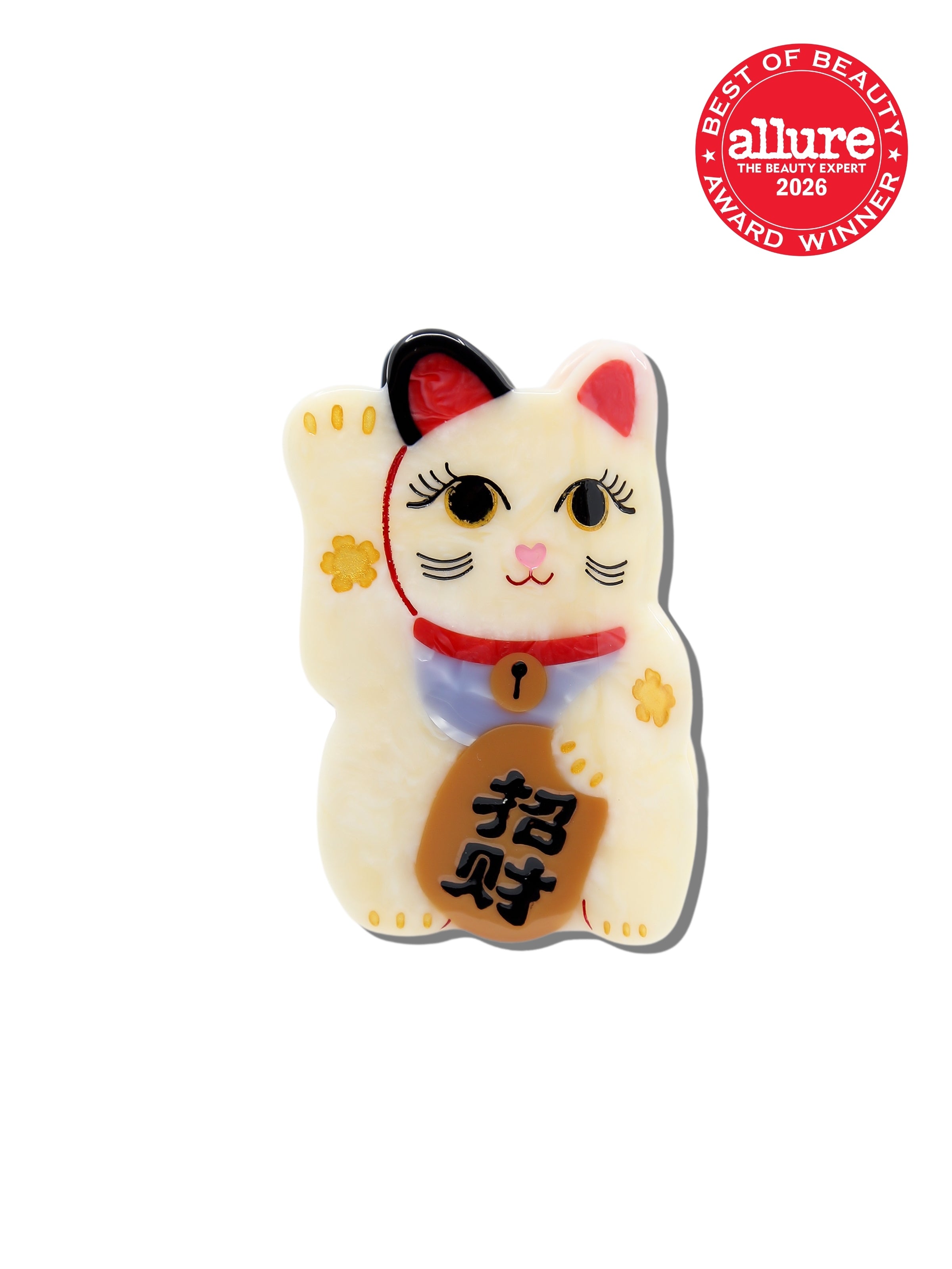 Hand-painted Maneki-Neko Cat Claw Hair Clip | Eco-Friendly