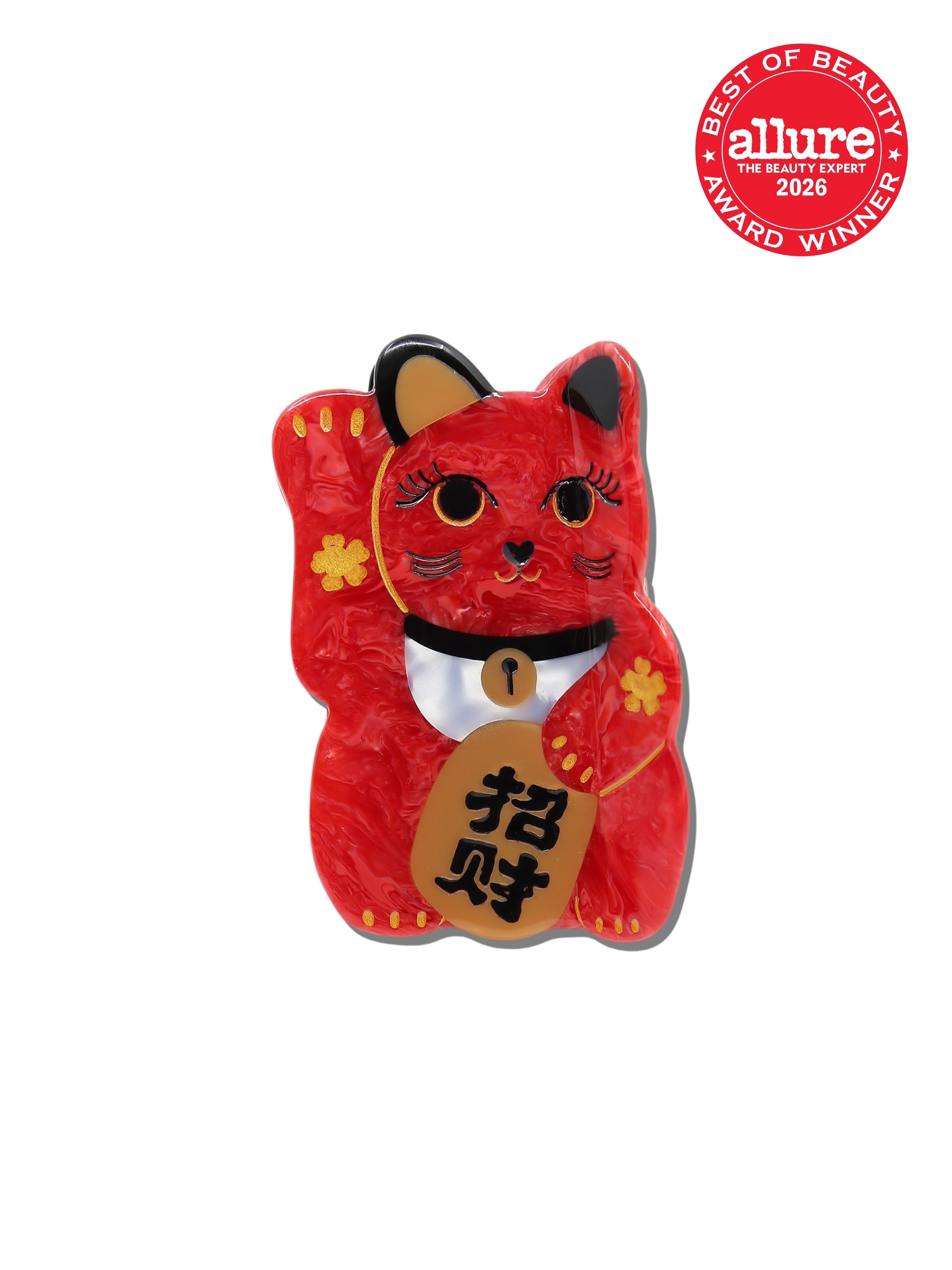 Hand-painted Maneki-Neko Cat Claw Hair Clip | Eco-Friendly