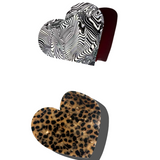 Animal Print Heart Acetate Claw Hair Clip | Eco-Friendly