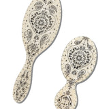Hand-painted Cream Paisley Brush | Eco-Friendly
