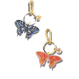 Hand-painted Swallowtail Bag Charm + Keychain | Eco-Friendly