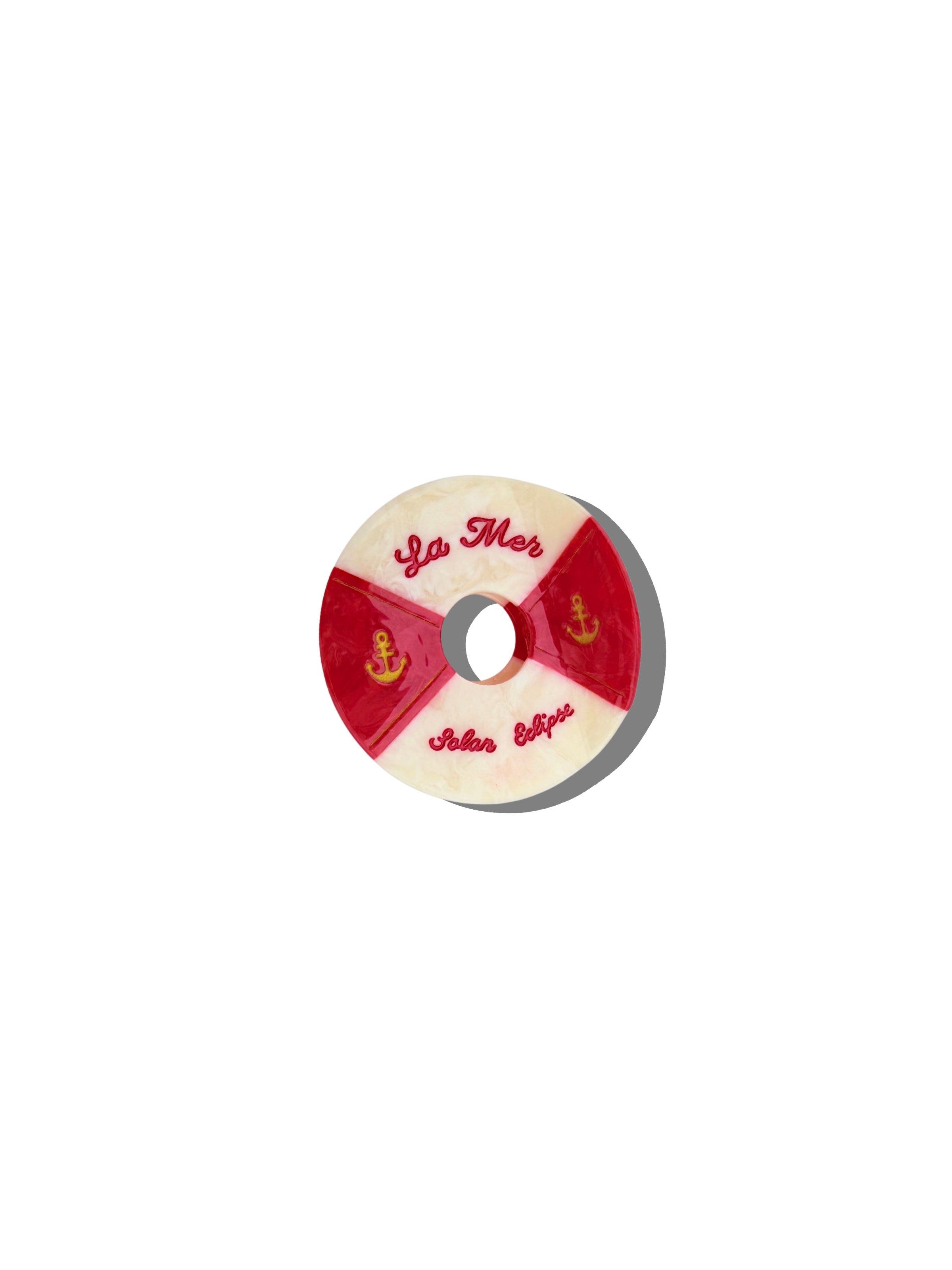 Hand-painted Lifesaver Claw Hair Clip | Eco-Friendly