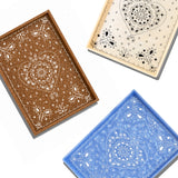 Hand-painted Paisley Inlay Heirloom Tray